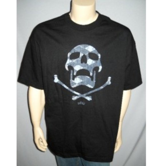 VANS Y2K T Shirt Black Mens Skateboarding Skull Bone Chiller NEW Old Stock - Picture 1 of 4